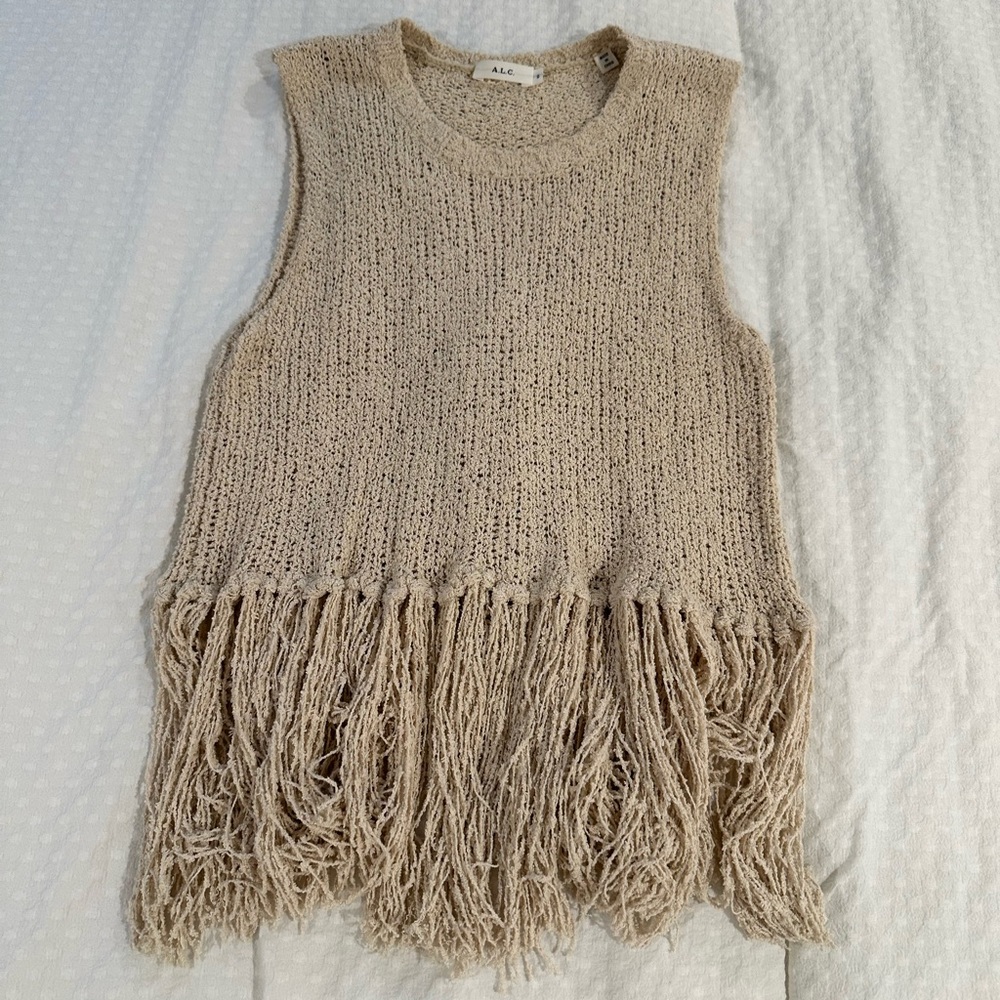 ALC sweater tank - Fringe bottom